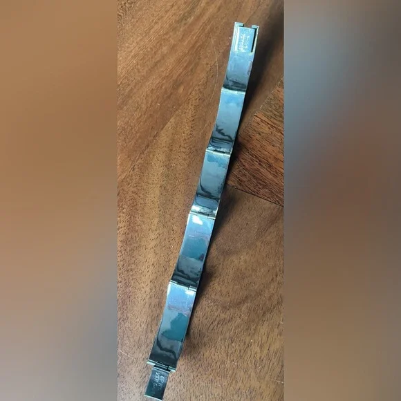 GM 10 MEXICO 925 STERLING SILVER TURQUOISE INLAY Hinge BRACELET 6.75” clasp 22g - Picture 9 of 16